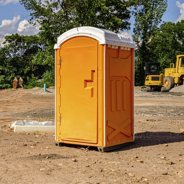 how often are the porta potties cleaned and serviced during a rental period in Lance Creek